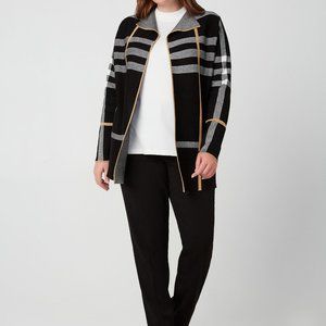 NWOT Laura Plaid Print Open Front Cardigan Sz 14